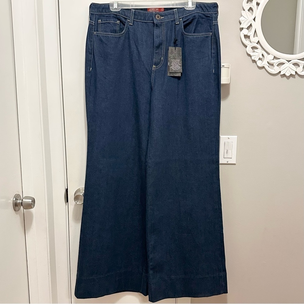 Johnny Was Sasson Lumiere Wide Leg Denim Jeans 33 Women’s style chic designer